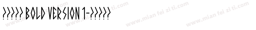 长安引力体 Bold Version 1字体转换